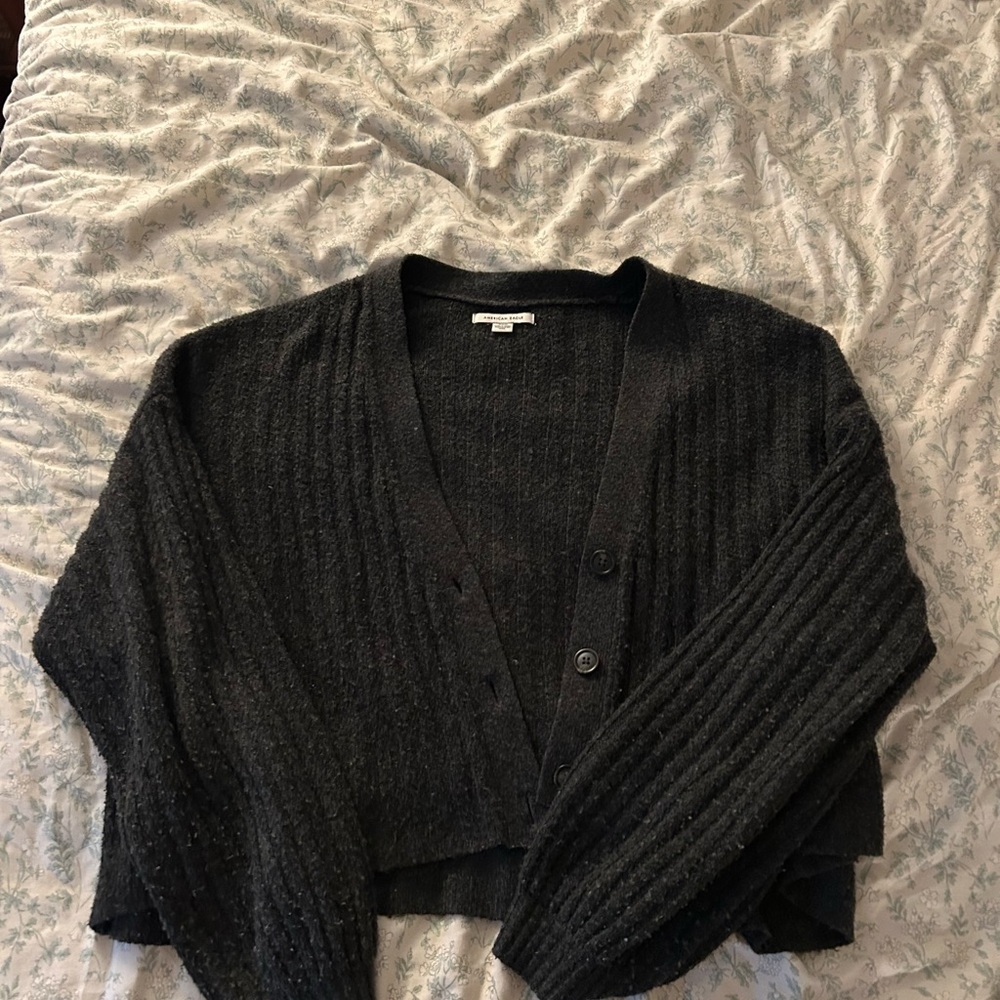 American Eagle Outfitters Black Cardigan Sweater